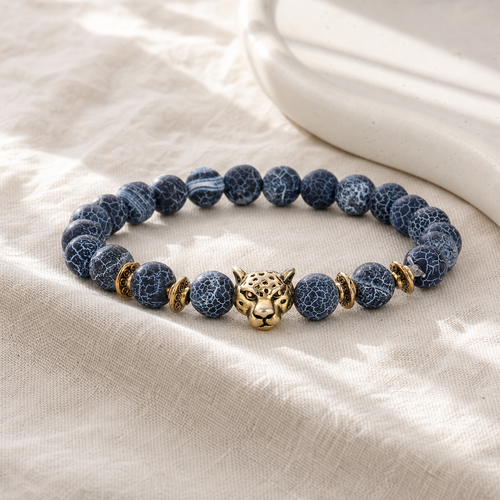Ring Idea lifestyle — Agate Alloy Leopard head beaded bracelet – Jewelry Gift Ideas