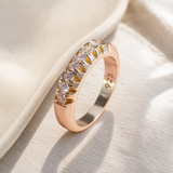 Ring Idea lifestyle — Gold-Plated Fashion Single Row Geometric Ring Female – Stylish Gifts