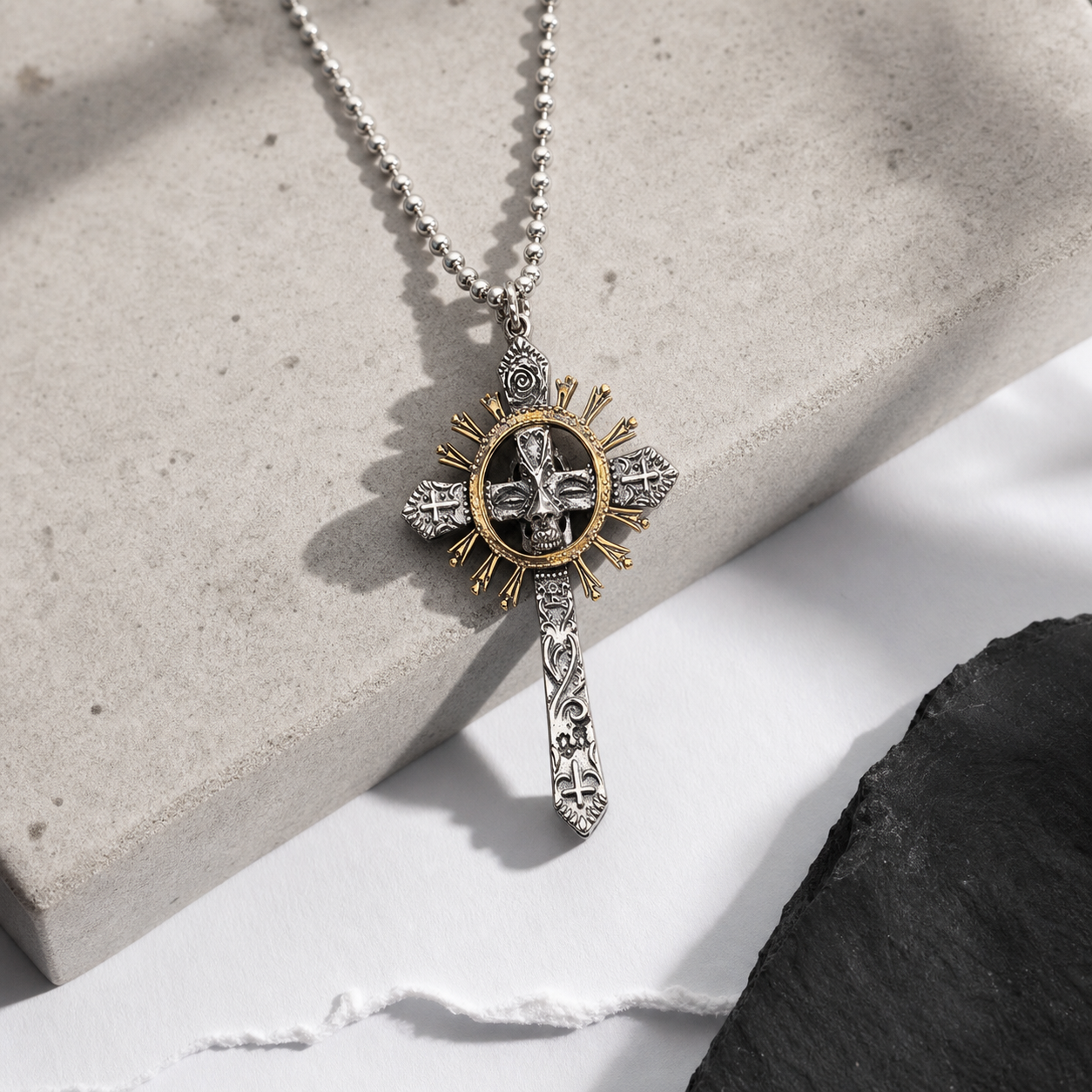 Ring Idea lifestyle — Skull Cross Male and Female Punk Fashion Pendant – Stylish Gifts