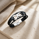 Ring Idea lifestyle — Alloy lucky figure 8 leather bracelet – Jewelry Gift Ideas
