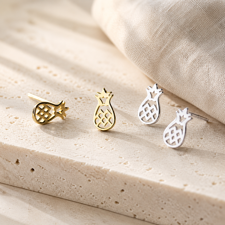 Ring Idea lifestyle — Small Forest Cute Sweet Fruit Pineapple Earrings – Holiday Gift Ideas