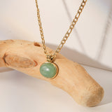 Stone Round Pendant Simple And Colorfast – Jewelry Gift Ideas — 2