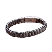 Men's Sterling Silver Fashion Distressed Key Bracelet – Stylish Gifts — 5
