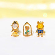 Cartoon Three-piece Earrings Suit Earrings – Surprise Gifts — 3