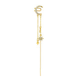 Fashion Light Luxury Micro Inset Zircon Moon Ear Clip – Stylish Gifts — 2