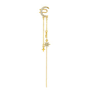 Fashion Light Luxury Micro Inset Zircon Moon Ear Clip – Stylish Gifts — 2