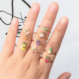 Cute Fruit Zircon Copper Ring Simple – Meaningful Gifts — 2