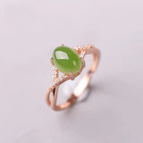 Ethnic Silver Rose Gold Inlaid Jasper Fashion Egg Face – Stylish Gifts — 5