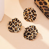 Vintage Geometric Leopard Print Circle Disc Fashion – Stylish Gifts — 2