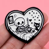 Skull Nerd Brooch Cartoon Badge Creative – Jewelry Gift Ideas — 4