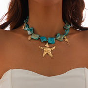 Ocean Wind Shell Patch Starfish Necklace – Jewelry Gift Ideas — 4