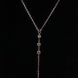 Minimal Diamond Embellished Back Chain Necklace – Jewelry Gift Ideas — 5