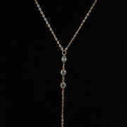 Minimal Diamond Embellished Back Chain Necklace – Jewelry Gift Ideas — 5