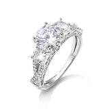 Geometric Circular Ring Female Zircon Ring – Gifts for Her — 5