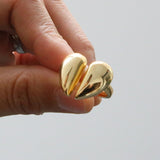 Brass Valentine's Day Glossy Heart Shape Peach – Gifts for Couples — 2
