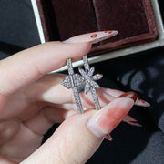 Fashion Ins Style Flower Ring Pt950 Water Drop Pear – Stylish Gifts — 2