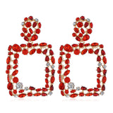 Crystal Big Square Drop Earrings For Women Shiny Party – Gifts for Her — 7