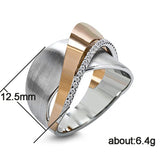 Electroplating Two-color Diamond-studded Ring – Holiday Gift Ideas — 2
