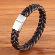 Leather Rope Hand Woven Bracelet Neutral – Jewelry Gift Ideas — 6