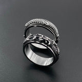 High End Atmosphere Retro T-Rex Ring Titanium – Unique Gift Ideas — 7