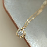 Rose Shaped Pendant With Glittering Flower – Jewelry Gift Ideas — 3