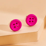 Personality Round Acrylic Stud Earrings Button – Jewelry Gift Ideas — 6