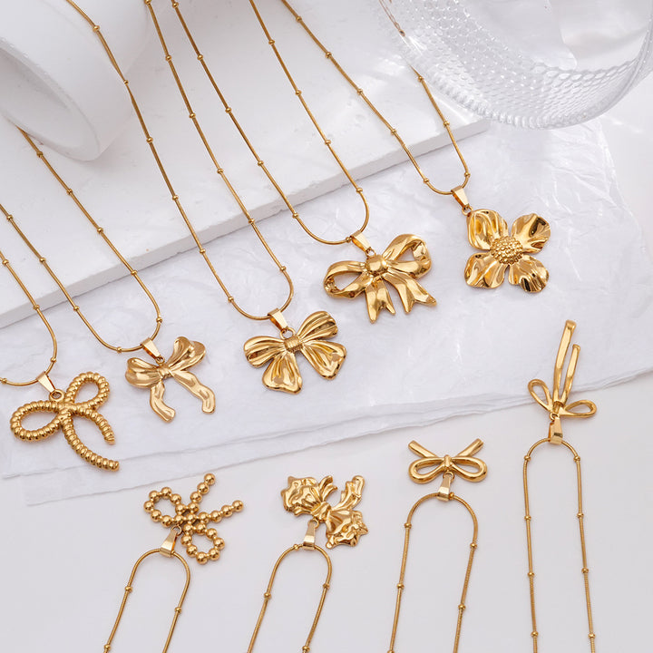 Light Luxury Design Non-fading Titanium Steel Bow – Jewelry Gift Ideas — 1