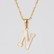 18K Gold Shell Stainless Steel Letter Pendant – Jewelry Gift Ideas — 7