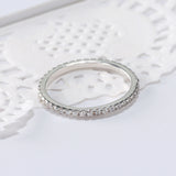 S925 Sterling Silver Platinum Zircon Diamond Ring – Stylish Gifts — 5