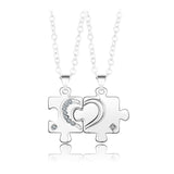 Love Puzzle Couple Necklace A Pair Of Simple – Gifts for Couples — 3
