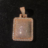 Zircon Inlaid Diamond Dog Tag Pendant Hip-hop – Jewelry Gift Ideas — 5