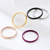 Titanium Steel Couple Vacuum Gold Plated Ring – Gifts for Couples — 5