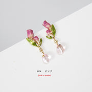 Enamel Dripping Tulip Sterling Silver Needle – Practical Gifts — 11