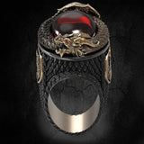 Two-Tone Vintage Domineering Carved Dragon Ring – Unique Gift Ideas — 1