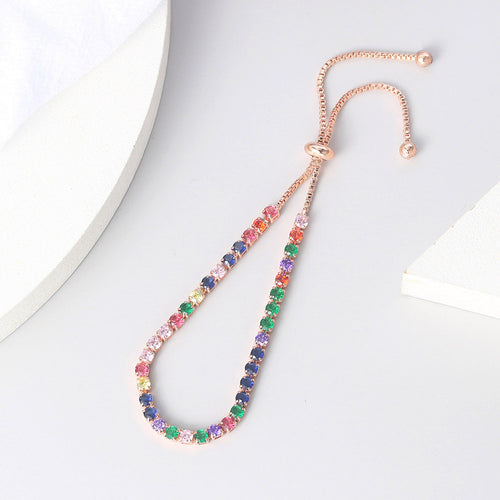 3mm Colored Round Zircon Single Row Full Diamond – Jewelry Gift Ideas — 2