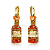 Women's Simple Wine Bottle Earrings – Gifts for Her — 3
