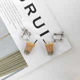 Creative Handmade Pearl Milk Tea Earrings Personalized – Kitchen Gifts — 6
