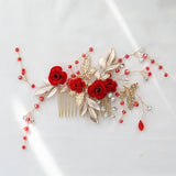 Bridal Antique Red Hair Accessories – Stylish Gifts — 4
