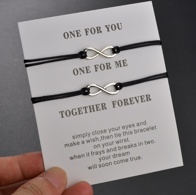 Wish card couple bracelets – Gifts for Couples — 1