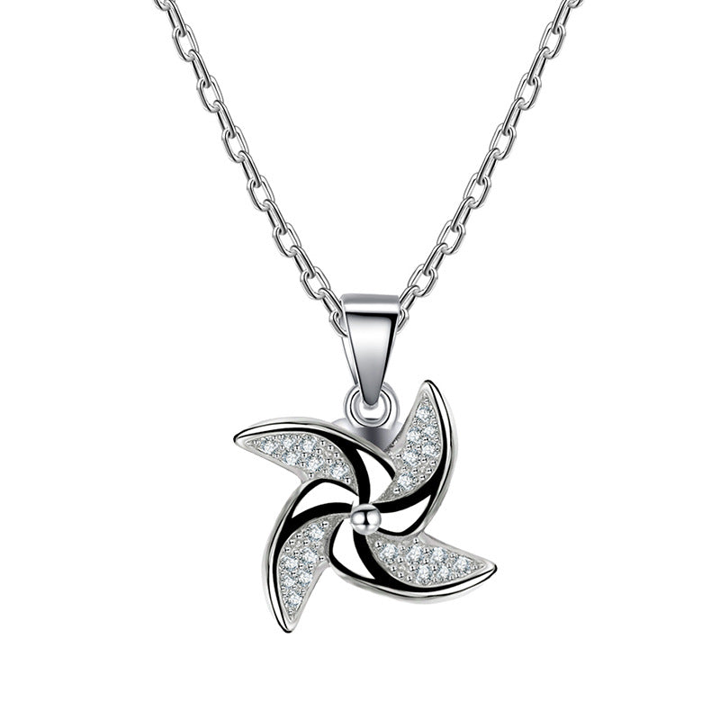 S925 Silver Windmill Women's Necklace Pendant – Jewelry Gift Ideas — 1