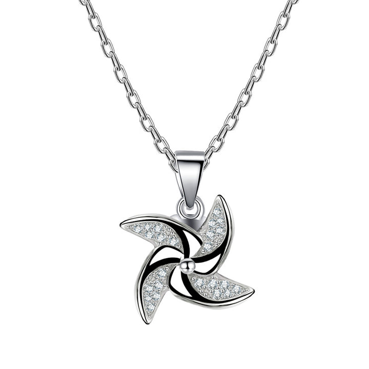 S925 Silver Windmill Women's Necklace Pendant – Jewelry Gift Ideas — 1