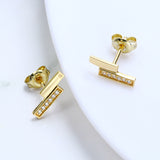 Geometric Zircon Anti Allergy Earrings – Birthday Gifts — 3