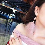 Feather Earrings With Long Tassel Super Fairy – Meaningful Gifts — 2