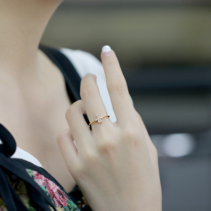 Tee Zircon Brilliant Women's Ring Cut By Dharma Stick – Gifts for Her — 1