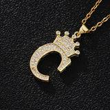 Stainless Steel Chain Zircon Alphabet Pendant – Jewelry Gift Ideas — 13