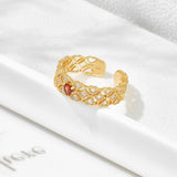 Pomegranate Light Luxury Wide Ring – Small Gift Ideas — 4