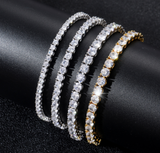 Hip Hop Spring Buckle Single Row Tennis Chain – Jewelry Gift Ideas — 3