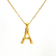 Hip Hop Bamboo 18K Stainless Steel Letter Pendant – Jewelry Gift Ideas — 6