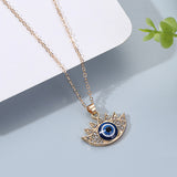 Turkish Eye Necklace Point Diamond Round Blue – Jewelry Gift Ideas — 3