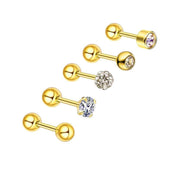 Geometric Stainless Steel Zircon Earrings – Stylish Gifts — 18